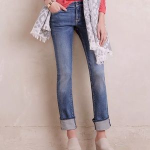 Anthropologie Blue Straight Leg Jeans